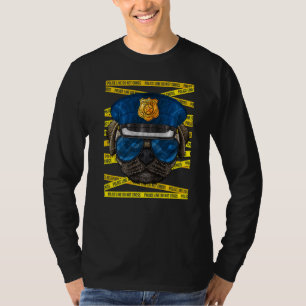 T-shirt Officier de police Pug Policier Chien de police