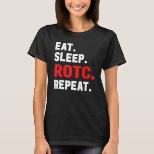 T-shirt Officiers de réserve mangent dorment rotc répètent