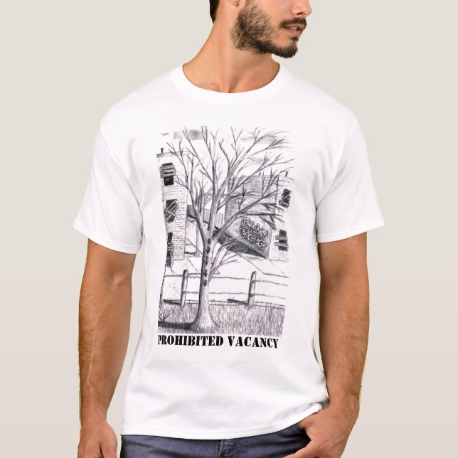 T-shirt Offre d'emploi/blanc interdits (Devant)