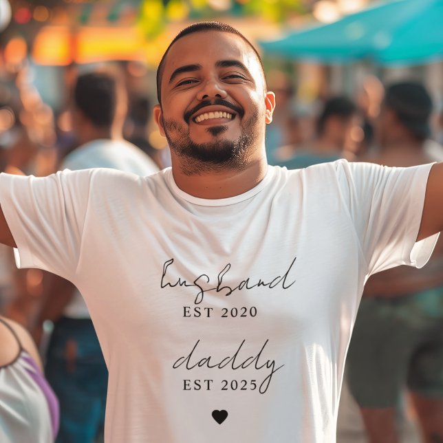 T-shirt Offre personnalisée pour mari et papa de l'année E (Créateur téléchargé)
