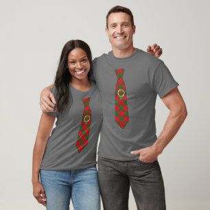 T-shirt Offrez un badge écossais et une cravate tartan