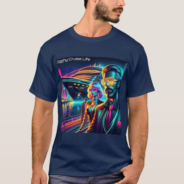 T-shirt Ogghy Cruise Life Miami Neon (Devant)