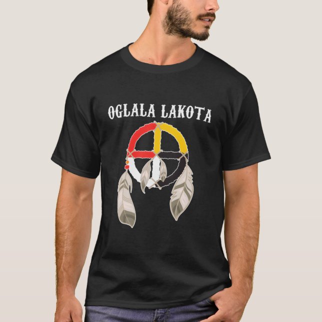 T-shirt Oglala Lakota Sioux South Dakota Medicine Wheel La (Devant)