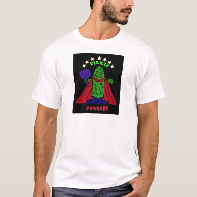 T-shirt OH bande dessinée de Pickleball de super héros de (Devant)