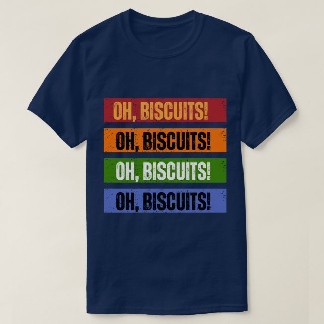 T-shirt Oh Biscuits bleuté 4 (Design devant)
