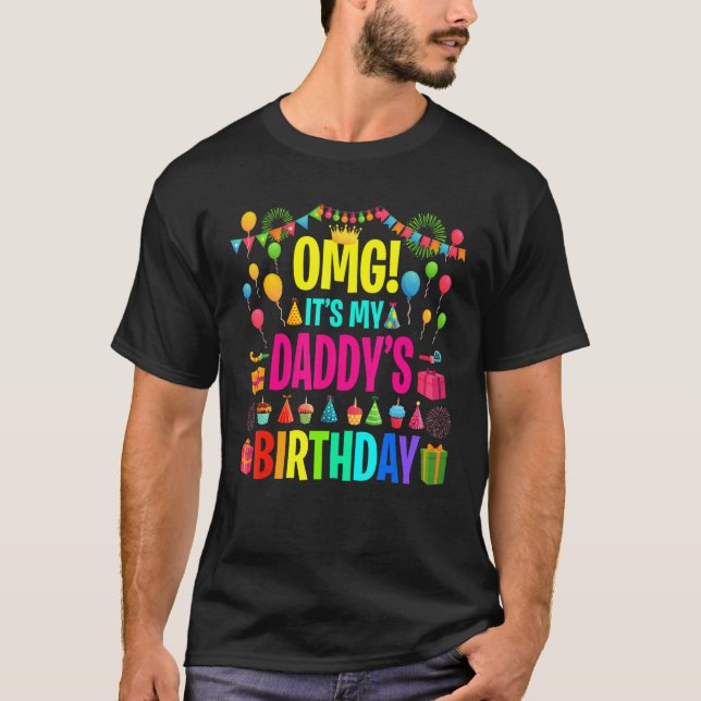 T-shirt Oh, c'est mon papa Anniversaire Heureux pour moi (Devant)