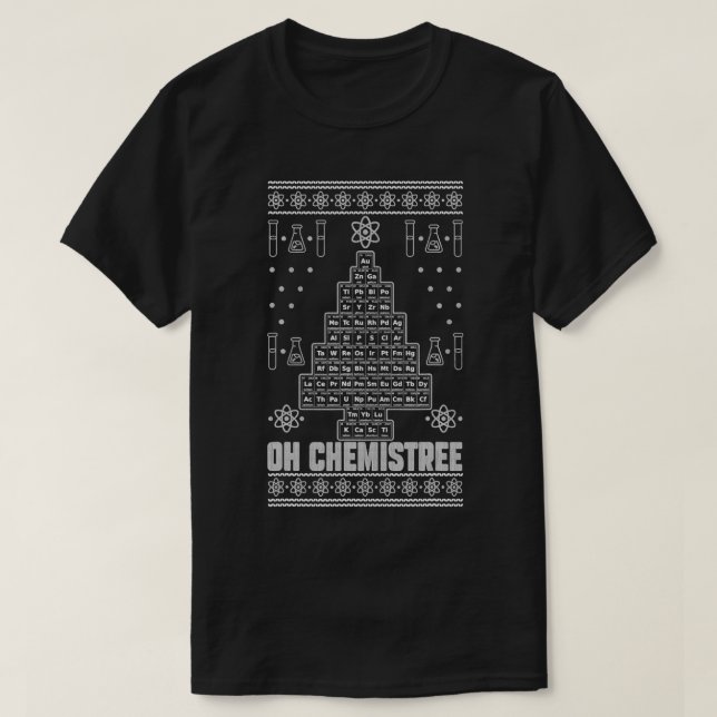T-shirt Oh Chemistree Noël Périodique Table Chimie T (Design devant)