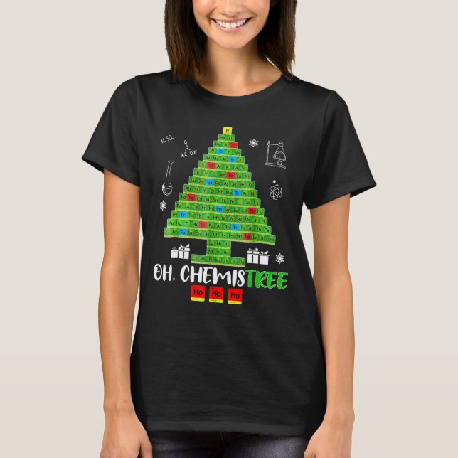 T-shirt Oh chimie laide de chandail de Noël d'arbre de (Devant)