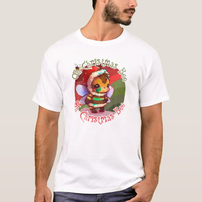 T-shirt Oh Christmas Bee Cute Kawaii Xmas Bee Christmas (Devant)