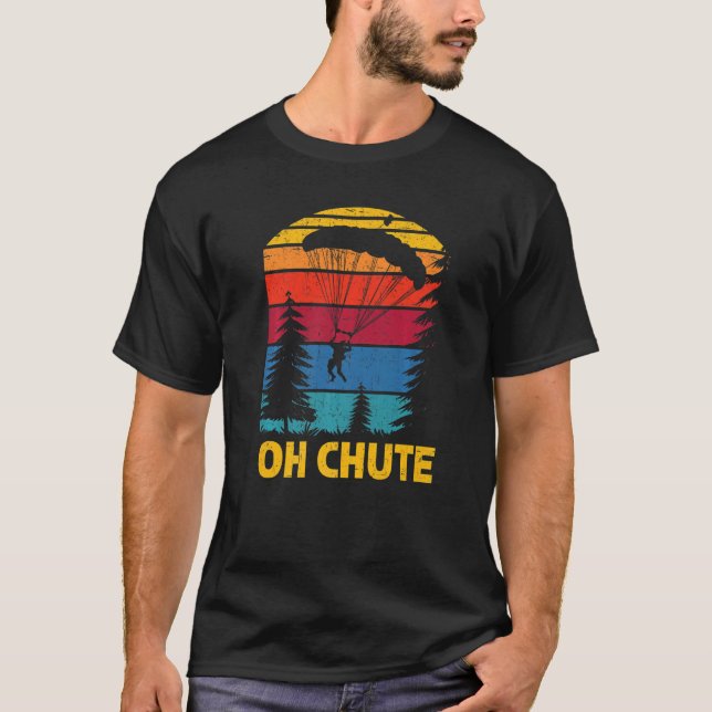 T-shirt Oh Chute Skydive Skydive Parachute S (Devant)