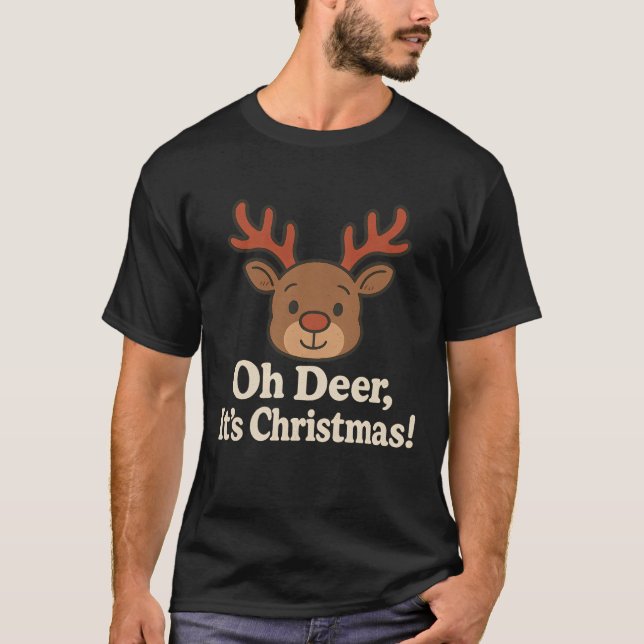 T-shirt Oh Deer, c'est Noël ! (Devant)