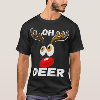 T-shirt Oh Deer Christmas Cool Deer Funny Humor Pajama Gif