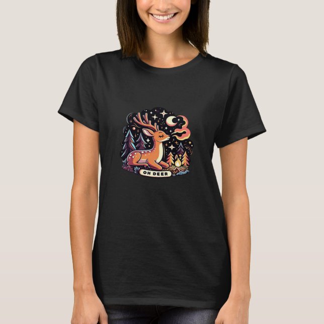 T-shirt Oh Deer Contemporary Graphic Vibe (Devant)