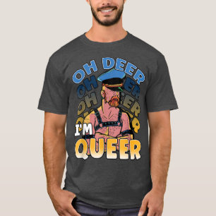 T-shirt Oh Deer Je suis Queer Rainbow LGBT Pride