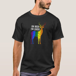 T-shirt Oh Deer Je suis Queer Transgenre Queer Lgbtq+ Amou