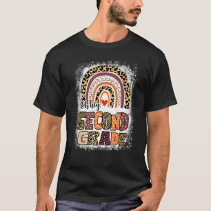 T-shirt Oh Hey Leopard de 2e année Rainbow Bleached Back