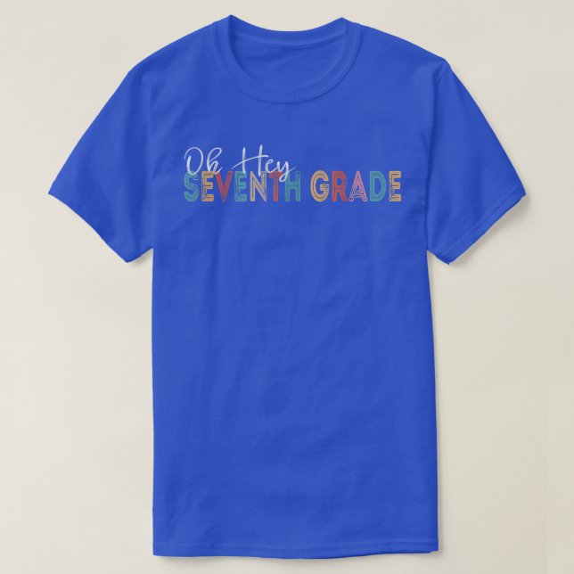T-shirt Oh Hey Septième 7e Année Retour À L'École Retro Vi (Design devant)