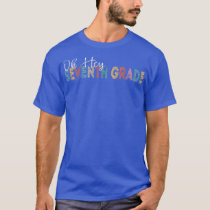 T-shirt Oh Hey Septième 7e Année Retour À L'École Retro Vi