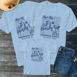 T-shirt Oh mon dieu, bleu monochrome, tenue de vacances fa