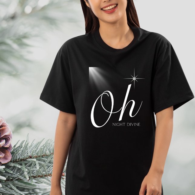 T-shirt Oh Nuit Divine Chanson de Noël chrétienne Jésus (Créateur téléchargé)