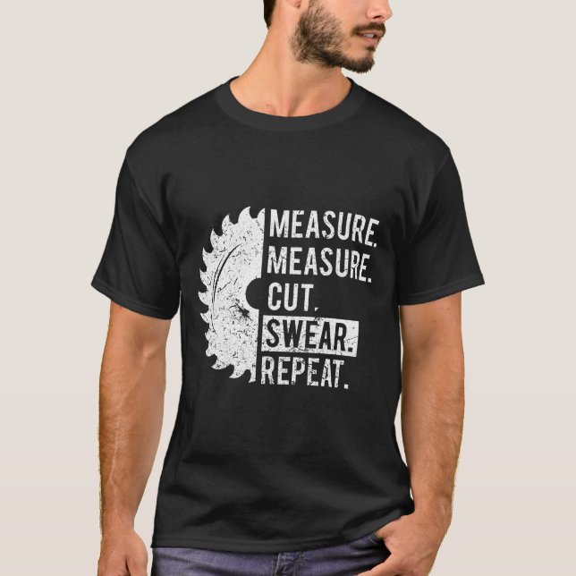 T-shirt Oh papa drôle Père Mesurer Couper Cher Handyman Pa (Devant)