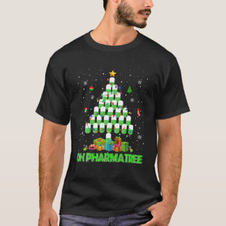 T-shirt Oh Pharmatree Arbre de Noël Médicaments pharmacie 