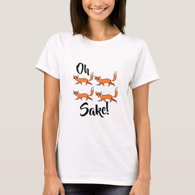 T-shirt Oh, quatre saké de foin drôle mignon tee tee (Devant)