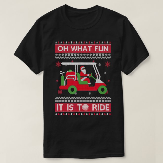 T-shirt Oh Quel Amusant C'Est De Faire Du Golf Vilain Noël (Design devant)
