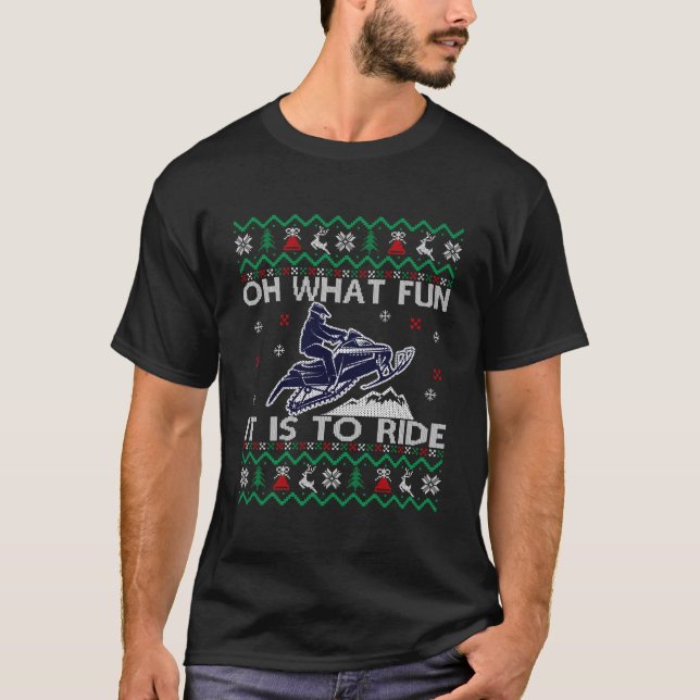 T-shirt Oh Quel Amusement C'Est De Faire Du Snowmobile Lai (Devant)