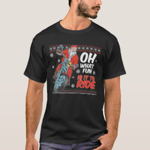 T-shirt Oh Quel Amusement il est de rouler moto Noël Gif