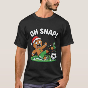 T-shirt Oh Snap Biscuit de Noël Coup de Pied de Foot Drôle