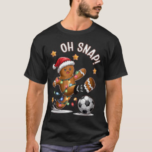 T-shirt Oh Snap Bonhomme en Pain d'Épice Noël Football