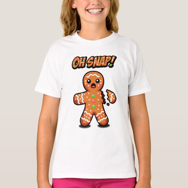 T-shirt Oh, Snap ! Bonhomme en pain d'épices (Devant)