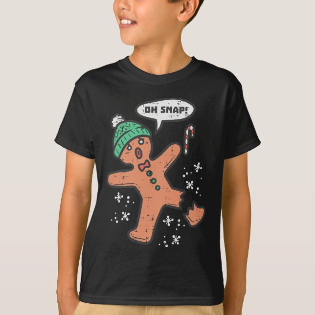 T-shirt Oh Snap Gingerbread Homme Amusant Noël Noël Noël N (Devant)
