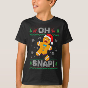 T-shirt Oh Snap Gingerbread Homme Christmas Fun Cookie lai