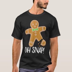 T-shirt Oh Snap Gingerbread Homme Cookie Broyé Jambe 1