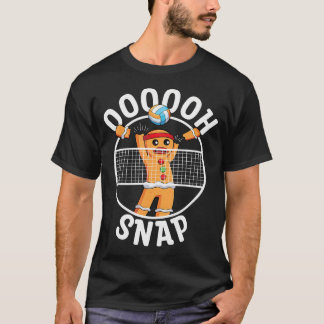 T-shirt Oh Snap Gingerbread Man Blocker Christmas Volleyba