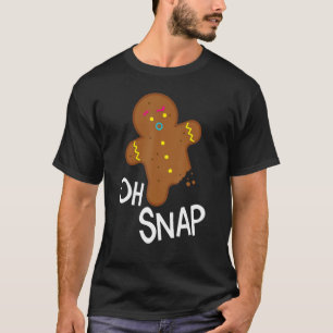 T-shirt Oh Snap Gingerbread Man Christmas Cookie Xmas Boy