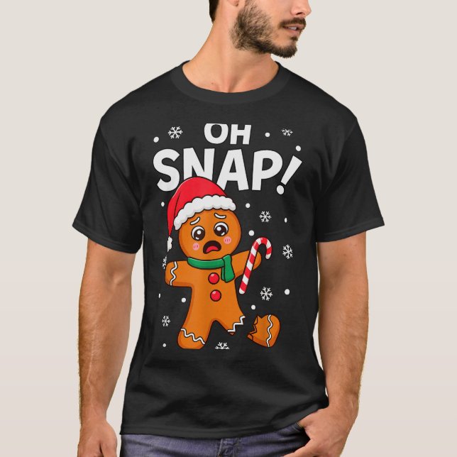 T-shirt Oh Snap Gingerbread Man For Adult Kids Men Women C (Devant)