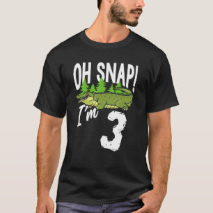 T-shirt Oh Snap Je suis 3 Alligator Crocodile 3ème Anniver