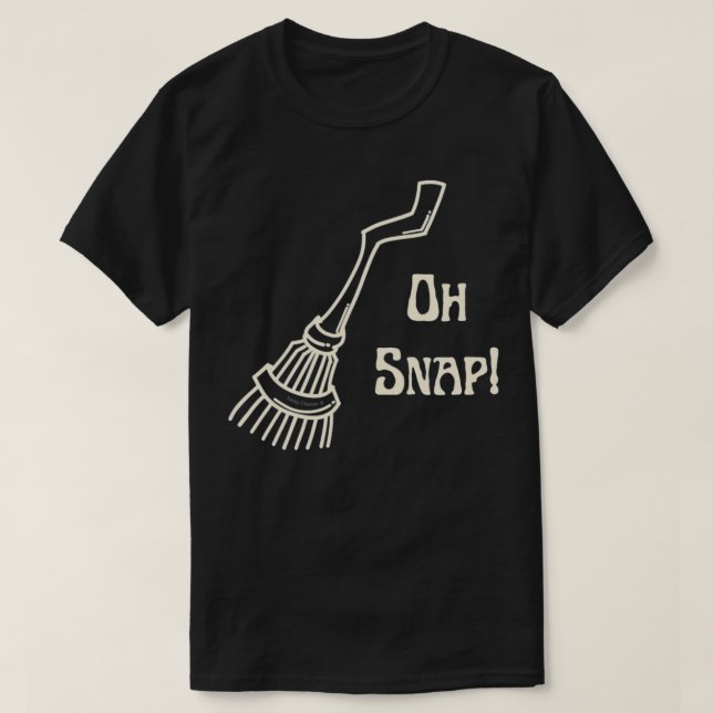 T-shirt Oh Snap Sorcières Halloween Broom Cleaning Lady Ho (Design devant)