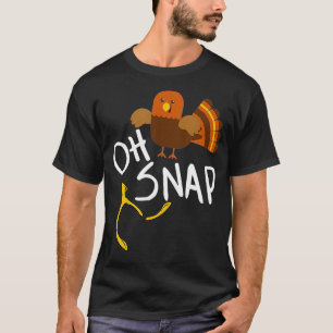 T-shirt Oh Snap Wishbone Drôle Thanksgiving Famille Fête