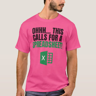 T-shirt Ohh Cela Demande Un Amour De Feuille De Calcul