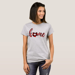 T-shirt Ohio Accueil Buffalo Check State Heart