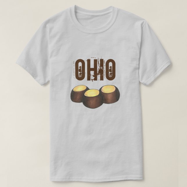 T-shirt Ohio OH Beurre d'arachide Buckeye Buck Eye Nut Can (Design devant)