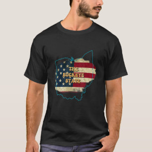 T-shirt Ohio Oh Us Drapeau Moto