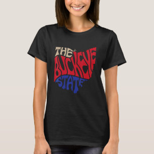 T-shirt Ohio Oh Us State Shape Motto