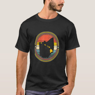 T-shirt Ohio Texas Hawaii Racines Origine Carte d'État Rét