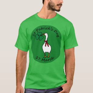 T-shirt Oie de jeu avec Jour de la Saint Patrick Shamrock