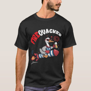 T-shirt Oie drôle du 4 juillet Feu d'artifice du 4 juillet